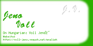 jeno voll business card